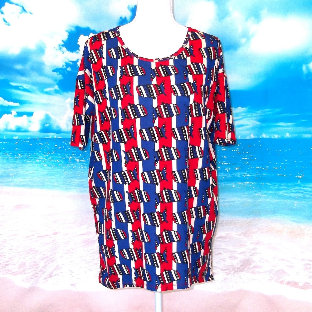 LulaRoe Patriotic Classic Tee XS